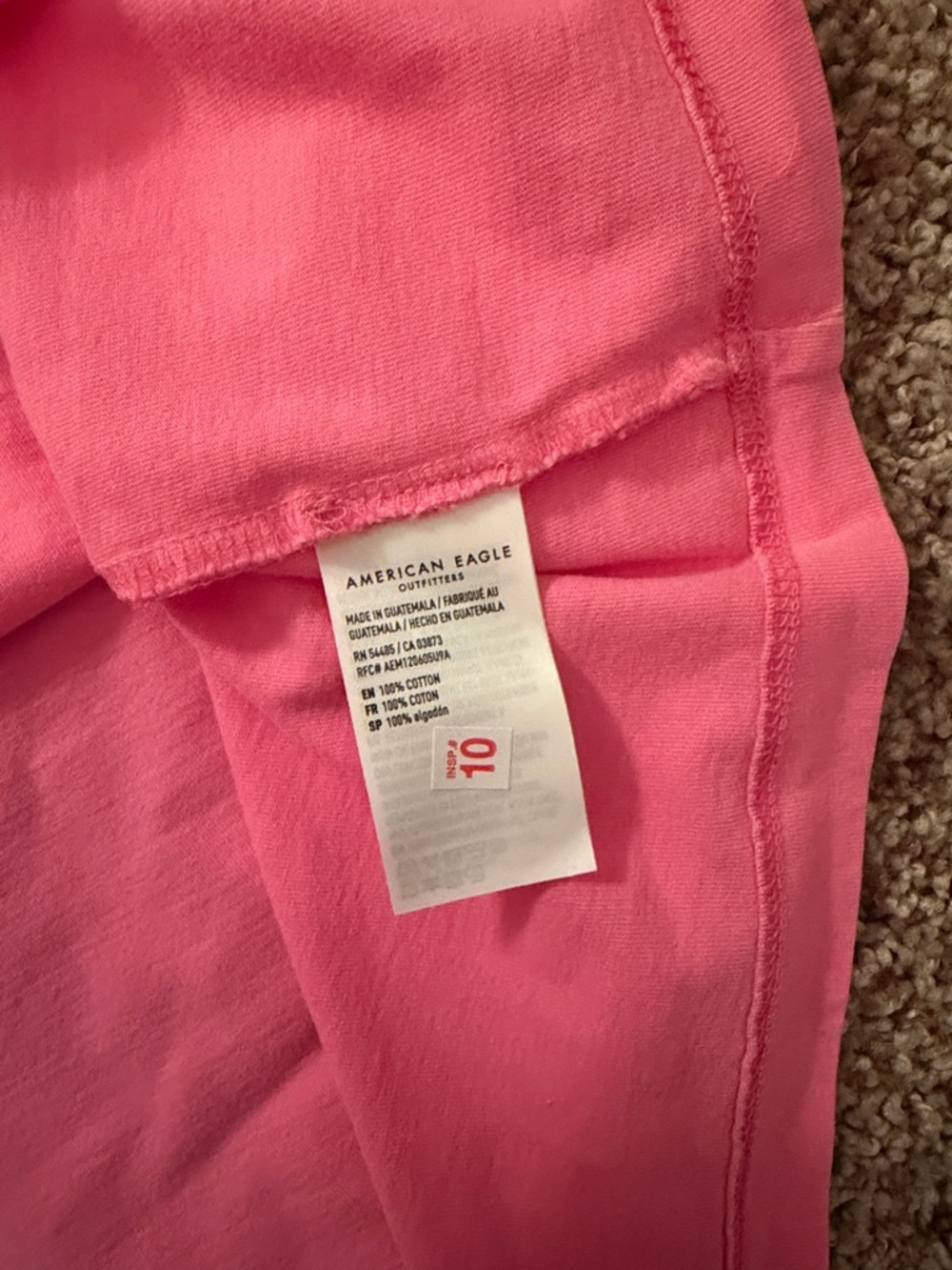 Never Worn American Eagle Hot Pink Cupid Skeleton Shirt - L/XL - Picture 3 of 3